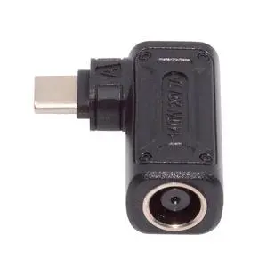 DC Jack 7.9x5.4mm Input to USB-C Type-C Angled 90 Degree Power Plug 140W 100W Charge Adapter for Laptop Phone DC Jack 7.9x5.4mm Input to USB-C Type-C Angled 90 Degree Power Plug 140W 100W Charge Adapter for Laptop Phone