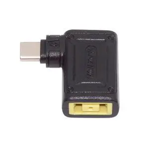 Rectangle Jack 140W 100W Thinkpad X1 Input to USB-C Type-C Angled 90 Degree Power Plug Charge Adapter for Laptop Phone Rectangle Jack 140W 100W Thinkpad X1 Input to USB-C Type-C Angled 90 Degree Power Plug Charge Adapter for Laptop Phone