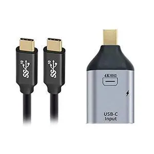 100W 10Gbps Cable & USB-C Type C Female Source to Mini Displayport DP Sink HDTV & PD Power Adapter 4K 60hz 1080p for Phone & Laptop 100W 10Gbps Cable & USB-C Type C Female Source to Mini Displayport DP Sink HDTV & PD Power Adapter 4K 60hz 1080p for Phone & Laptop