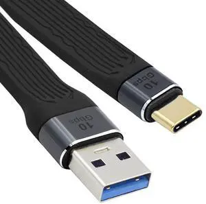 10Gbps USB 3.1 Type C Male Host to USB3.0 Type A Male Flat Slim FPC Data Cable for Laptop & Phone 10Gbps USB 3.1 Type C Male Host to USB3.0 Type A Male Flat Slim FPC Data Cable for Laptop & Phone