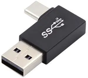 10Gbps USB3.0 Type A Male to USB 3.1 Type C Male Data Charge Adapter 90 Degree Left Angled for Laptop Phone 10Gbps USB3.0 Type A Male to USB 3.1 Type C Male Data Charge Adapter 90 Degree Left Angled for Laptop Phone