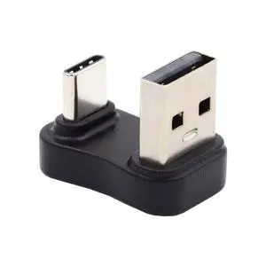 10Gbps Type A USB3.0 Male to USB 3.1 Type C Male Data Opposite U Shape Back Down Angled 90 Degree Charge Adapter for Laptop Phone 10Gbps Type A USB3.0 Male to USB 3.1 Type C Male Data Opposite U Shape Back Down Angled 90 Degree Charge Adapter for Laptop Phone