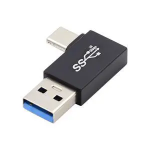 10Gbps USB3.0 Type A Male to USB 3.1 Type C Male Data Charge Adapter 90 Degree Right Angled for Laptop Phone 10Gbps USB3.0 Type A Male to USB 3.1 Type C Male Data Charge Adapter 90 Degree Right Angled for Laptop Phone