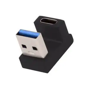 USB-C Type C Female Back Angled Opposite U Shape to USB 3.0 A Male Data Adapter for Laptop Desktop USB-C Type C Female Back Angled Opposite U Shape to USB 3.0 A Male Data Adapter for Laptop Desktop