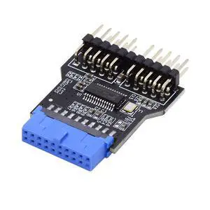 USB 3.0 Header 19pin Motherboard 1 to 2 Extension HUB USB2.0 9Pin Female Connector Adapter Port Multilier USB 3.0 Header 19pin Motherboard 1 to 2 Extension HUB USB2.0 9Pin Female Connector Adapter Port Multilier