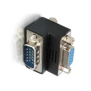 HDB15Pin VGA RGB Screw Type Male to Female Up Angled 90 Degree Nut Type Extension Adapter for Monitor Displays HDB15Pin VGA RGB Screw Type Male to Female Up Angled 90 Degree Nut Type Extension Adapter for Monitor Displays