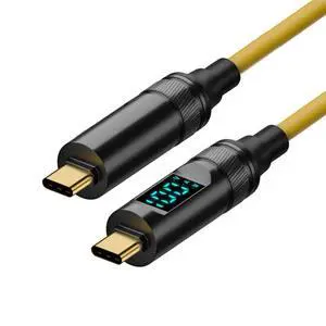 20Gbps 100W 8K USB4 Smart LED Display USB-C Cable for Laptop Disk PhoneType-C Male to Male Cable Power & Data 20CM 20Gbps 100W 8K USB4 Smart LED Display USB-C Cable for Laptop Disk PhoneType-C Male to Male Cable Power & Data 20CM