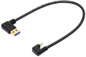 5Gbps USB3.0 Type-A Left Angled to USB-C Type C Power Data Cable Male to Male USB-C Opposite U Shape Back Angled 5Gbps USB3.0 Type-A Left Angled to USB-C Type C Power Data Cable Male to Male USB-C Opposite U Shape Back Angled