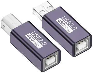 2pcs/lot USB 2.0 Type B Female to Type-A & Type-B Male Extension Adapter for Printer Scanner Disk 2pcs/lot USB 2.0 Type B Female to Type-A & Type-B Male Extension Adapter for Printer Scanner Disk
