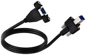 50cm Dual Thumbscrews USB 3.0 Back Panel Mount B Male to Female B Type Extension Cable 50cm Dual Thumbscrews USB 3.0 Back Panel Mount B Male to Female B Type Extension Cable