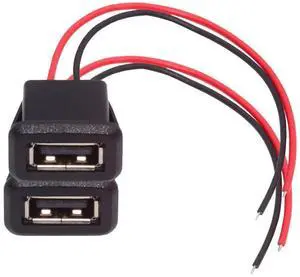 2pcs/Set DC 5V Power OEM DIY Type A Female Socket to 2Pin Open Cable Latch Mount Type 2pcs/Set DC 5V Power OEM DIY Type A Female Socket to 2Pin Open Cable Latch Mount Type
