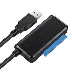 Angled SATA 22 Pin to USB3.0 Adapter Cable for 2.5" 3.5inch Hard Disk Drive SSD for Desktop Laptop Angled SATA 22 Pin to USB3.0 Adapter Cable for 2.5" 3.5inch Hard Disk Drive SSD for Desktop Laptop