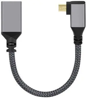 4K Type-D 90 Degree Right Angled Micro HDMI 1.4 Male to HDMI Female Extension Cable for DV MP4 Camera DC Laptop 4K Type-D 90 Degree Right Angled Micro HDMI 1.4 Male to HDMI Female Extension Cable for DV MP4 Camera DC Laptop