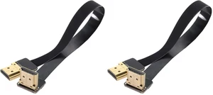 CYFPV FPV HDMI Male to Up Angled 90D HDMI Male HDTV FPC Flat Cable for FPV HDTV Multicopter Aerial Photography (20cm) (Pack of 2) CYFPV FPV HDMI Male to Up Angled 90D HDMI Male HDTV FPC Flat Cable for FPV HDTV Multicopter Aerial Photography (20cm) (Pack of 2)