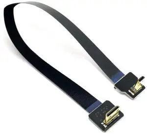 90 Degree Down Angled FPV Micro HDMI Male to Mini HDMI FPC Flat Cable 20cm for GOPRO Multicopter Aerial Photography 90 Degree Down Angled FPV Micro HDMI Male to Mini HDMI FPC Flat Cable 20cm for GOPRO Multicopter Aerial Photography