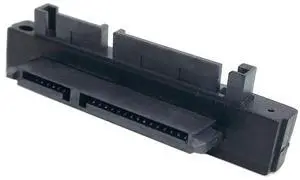 SATA Male to SATA Female 90 Degree Down Angled Gender Changer Connector Adapter for 2.5/3.5" Hard Disk Drive SATA Male to SATA Female 90 Degree Down Angled Gender Changer Connector Adapter for 2.5/3.5" Hard Disk Drive