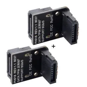 SATA 7Pin Female to 7pin Male Up 90 Degree Angled Adapter Mainboard Motherboard for Desktops SSD HDD SATA 7Pin Female to 7pin Male Up 90 Degree Angled Adapter Mainboard Motherboard for Desktops SSD HDD