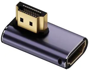 HDMI Male to HDMI 2.1 Female Low Profile Vertical 90 Degree Left Angled UHD Extension Adapter Support 8K 60hz HDTV HDMI Male to HDMI 2.1 Female Low Profile Vertical 90 Degree Left Angled UHD Extension Adapter Support 8K 60hz HDTV