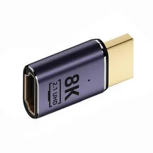 Gold HDMI Male to HDMI 2.1 Female UHD Extension Converter Adapter Support 8K 60hz HDTV Gold HDMI Male to HDMI 2.1 Female UHD Extension Converter Adapter Support 8K 60hz HDTV