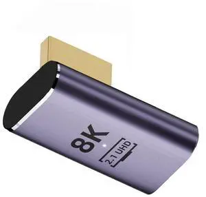 HDMI Male to HDMI 2.1 Female Low Profile Vertical 90 Degree Right Angled UHD Extension Adapter Support 8K 60hz HDTV HDMI Male to HDMI 2.1 Female Low Profile Vertical 90 Degree Right Angled UHD Extension Adapter Support 8K 60hz HDTV
