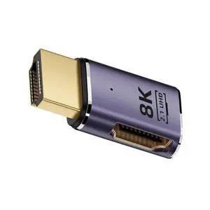 HDMI Male to HDMI 2.1 Female Flat Horizontal Left Angled 90 Degree UHD Extension Adapter Support 8K 60hz HDTV HDMI Male to HDMI 2.1 Female Flat Horizontal Left Angled 90 Degree UHD Extension Adapter Support 8K 60hz HDTV