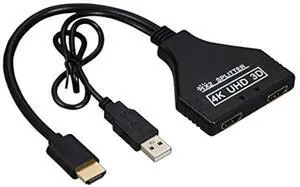 HDMI-Compatible 1.3 to Dual Female Splitter Switch Extension Adapter Cable with Power for HDTV Laptop 1080P HDMI-Compatible 1.3 to Dual Female Splitter Switch Extension Adapter Cable with Power for HDTV Laptop 1080P