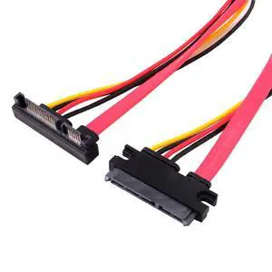 Down Angled SATA III 3.0 7+15 22 Pin SATA Male to Female Data Power Extension Cable 30cm Down Angled SATA III 3.0 7+15 22 Pin SATA Male to Female Data Power Extension Cable 30cm