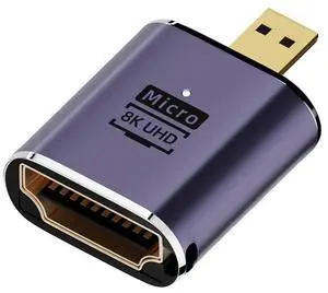 Micro HDMI Male to HDMI 2.1 Female UHD Extension Gold Converter Adapter Support 8K 60hz HDTV Micro HDMI Male to HDMI 2.1 Female UHD Extension Gold Converter Adapter Support 8K 60hz HDTV