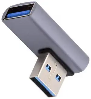 10Gbps USB3.0 Male Low Profile 90 Degree Left Angled Type to Female Extension Power Data Video Adapter 10Gbps USB3.0 Male Low Profile 90 Degree Left Angled Type to Female Extension Power Data Video Adapter