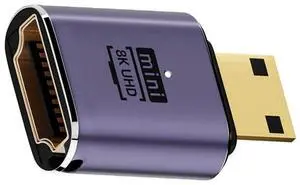 Mini HDMI Male to HDMI 2.1 Female UHD Extension Gold Converter Adapter Support 8K 60hz HDTV Mini HDMI Male to HDMI 2.1 Female UHD Extension Gold Converter Adapter Support 8K 60hz HDTV