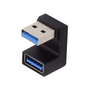 10Gbps USB3.0 Male Opposite U Shape Back Angled to Female Extension Power Data Video Adapter 10Gbps USB3.0 Male Opposite U Shape Back Angled to Female Extension Power Data Video Adapter