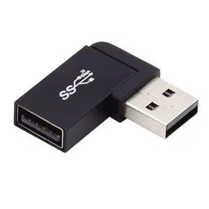 USB3.0 Male to Female Support 10Gbps Extension Power Data Video 90 Degree Adapter Left Angled Type USB3.0 Male to Female Support 10Gbps Extension Power Data Video 90 Degree Adapter Left Angled Type