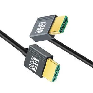 HDMI 2.1 Cable,HDMI Male to Male 90 Degree Down Angled 8K@60Hz 4K@120Hz 48Gbps Ultra High-Speed Flexibility Gold-Plated Cable 1.0M for TV, Monitor, Computer HDMI 2.1 Cable,HDMI Male to Male 90 Degree Down Angled 8K@60Hz 4K@120Hz 48Gbps Ultra High-Speed Flexibility Gold-Plated Cable 1.0M for TV, Monitor, Computer