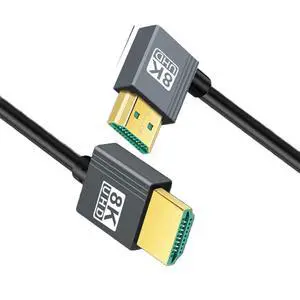 HDMI 2.1 Cable,HDMI Male to Male 90 Degree Right Angled 8K@60Hz 4K@120Hz 48Gbps Ultra High-Speed Flexibility Gold-Plated Cable 0.5M for TV, Monitor, Computer HDMI 2.1 Cable,HDMI Male to Male 90 Degree Right Angled 8K@60Hz 4K@120Hz 48Gbps Ultra High-Speed Flexibility Gold-Plated Cable 0.5M for TV, Monitor, Computer