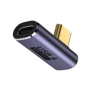 40Gbps Low Profile USB4 Type C Male to Female Right Angled 100W Power Data 8K Video Adapter for Laptop Phone 40Gbps Low Profile USB4 Type C Male to Female Right Angled 100W Power Data 8K Video Adapter for Laptop Phone