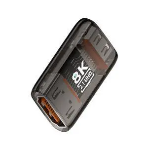 UHD 8K 60hz Extension HDMI 2.1 Female to HDMI Male Adapter Extender Transparent with Smart LED Light Support HDTV UHD 8K 60hz Extension HDMI 2.1 Female to HDMI Male Adapter Extender Transparent with Smart LED Light Support HDTV