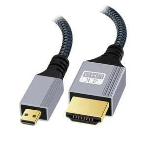 4K 60hz HDMI 2.0 Male to Micro HDMI Type-D Male Cable with Sleeve Straight Connector for HDTV Computer Laptop Monitor 200CM 4K 60hz HDMI 2.0 Male to Micro HDMI Type-D Male Cable with Sleeve Straight Connector for HDTV Computer Laptop Monitor 200CM