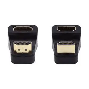 2PCS HDMI Male Type-A to HDMI Female Port Savers 360 Degree Up & Down Opposite U Shape Back Angled Extension Adapter Converter 2PCS HDMI Male Type-A to HDMI Female Port Savers 360 Degree Up & Down Opposite U Shape Back Angled Extension Adapter Converter