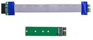 NGFF M-Key NVME AHCI SSD to PCI-E 3.0 1x x1 Vertical Adapter with Cable Male to Female Extension NGFF M-Key NVME AHCI SSD to PCI-E 3.0 1x x1 Vertical Adapter with Cable Male to Female Extension