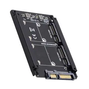 Dual MSATA Mini-SATA SSD Card JOBD Raid0 Span Bridge to 2.5inch SATA Combo HDD Disk Drive Enclosure Dual MSATA Mini-SATA SSD Card JOBD Raid0 Span Bridge to 2.5inch SATA Combo HDD Disk Drive Enclosure