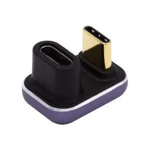 USB4 Type C 240W Power 40Gbps Data 8K Video Adapter Male to Female Opposite U Shape Back Angled for NS Phone Laptop USB4 Type C 240W Power 40Gbps Data 8K Video Adapter Male to Female Opposite U Shape Back Angled for NS Phone Laptop