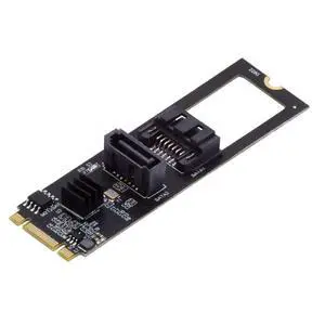 PCI Express NGFF Key B+M to SATA 3.0 6Gbps Dual Ports Vertical Horizontal Adapter Converter Hard Drive Extension Card JMB582 2280 PCI Express NGFF Key B+M to SATA 3.0 6Gbps Dual Ports Vertical Horizontal Adapter Converter Hard Drive Extension Card JMB582 2280