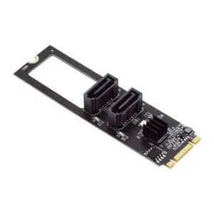 PCI Express NGFF Key B+M to SATA 3.0 6Gbps Dual Ports Vertical Adapter Converter Hard Drive Extension Card JMB582 2280 PCI Express NGFF Key B+M to SATA 3.0 6Gbps Dual Ports Vertical Adapter Converter Hard Drive Extension Card JMB582 2280