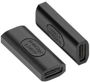 USB4 Type C Female to Female Extension 240W Power 40Gbps Data 8K Video Straight Connector Adapter for NS Phone Laptop USB4 Type C Female to Female Extension 240W Power 40Gbps Data 8K Video Straight Connector Adapter for NS Phone Laptop