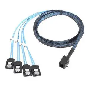 Internal Mini SAS HD SFF-8643 Host to 4 SATA 7pin Target Hard Disk 6Gbps Data Server Raid Cable 50CM Internal Mini SAS HD SFF-8643 Host to 4 SATA 7pin Target Hard Disk 6Gbps Data Server Raid Cable 50CM