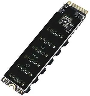 PCI Express NGFF NVME M-Key to 6 Ports Sata 6Gbps Adapter Converter Hard Drive Extension Card 2280 PCI Express NGFF NVME M-Key to 6 Ports Sata 6Gbps Adapter Converter Hard Drive Extension Card 2280