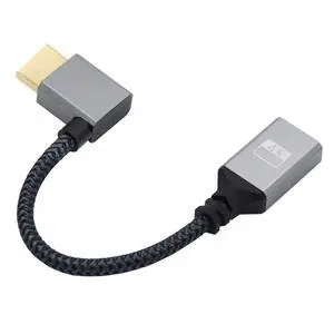High Speed A Male HDMI 1.4 to A Female Extension Cable Left Angled Support HDTV 4K 60hz 3D High Speed A Male HDMI 1.4 to A Female Extension Cable Left Angled Support HDTV 4K 60hz 3D
