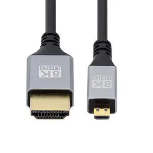 8K 4K Micro HDMI 2.1 Ultra Thin HDTV Hyper Super Flexible Slim Cord Type-A to Type-D Cable for Camera HDTV 200CM 8K 4K Micro HDMI 2.1 Ultra Thin HDTV Hyper Super Flexible Slim Cord Type-A to Type-D Cable for Camera HDTV 200CM
