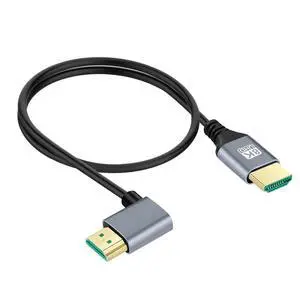 Ultra Thin HDTV HDMI 2.1 Male to Male Cable 8K 4K Hyper Super Flexible Slim Cord 90 Degree Left Angled Type-A for Computer HDTV 50cm Ultra Thin HDTV HDMI 2.1 Male to Male Cable 8K 4K Hyper Super Flexible Slim Cord 90 Degree Left Angled Type-A for Computer HDTV 50cm