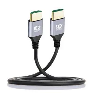 High Speed Ultra Thin HDTV HDMI 2.1 Cable Male to Male 8K 4K Hyper Super Flexible Slim Cord Type-A for Computer HDTV 1M High Speed Ultra Thin HDTV HDMI 2.1 Cable Male to Male 8K 4K Hyper Super Flexible Slim Cord Type-A for Computer HDTV 1M